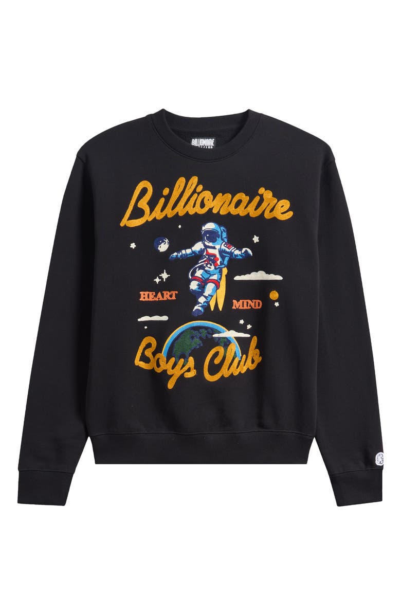 Billionaire Boys Club BB Jet Set Embroidered Graphic Sweatshirt, Alternate, color, Black
