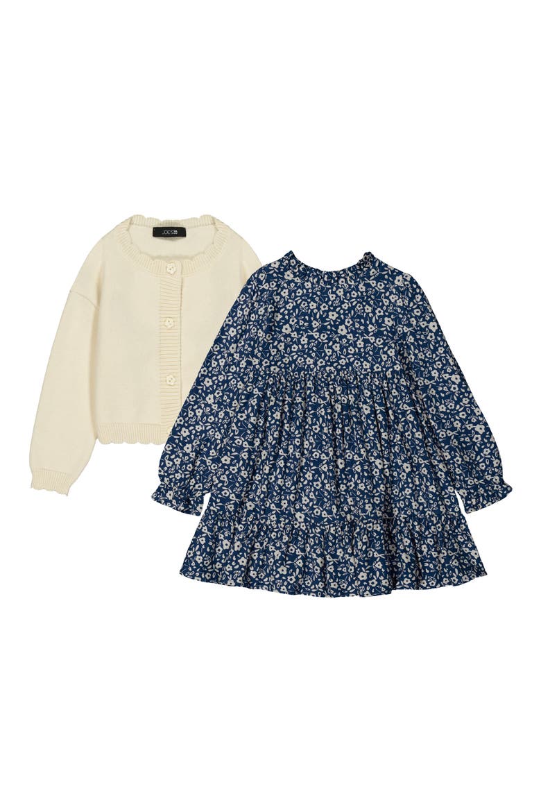 Kids' Cardigan & Dress Set, Alternate, color, ECRU