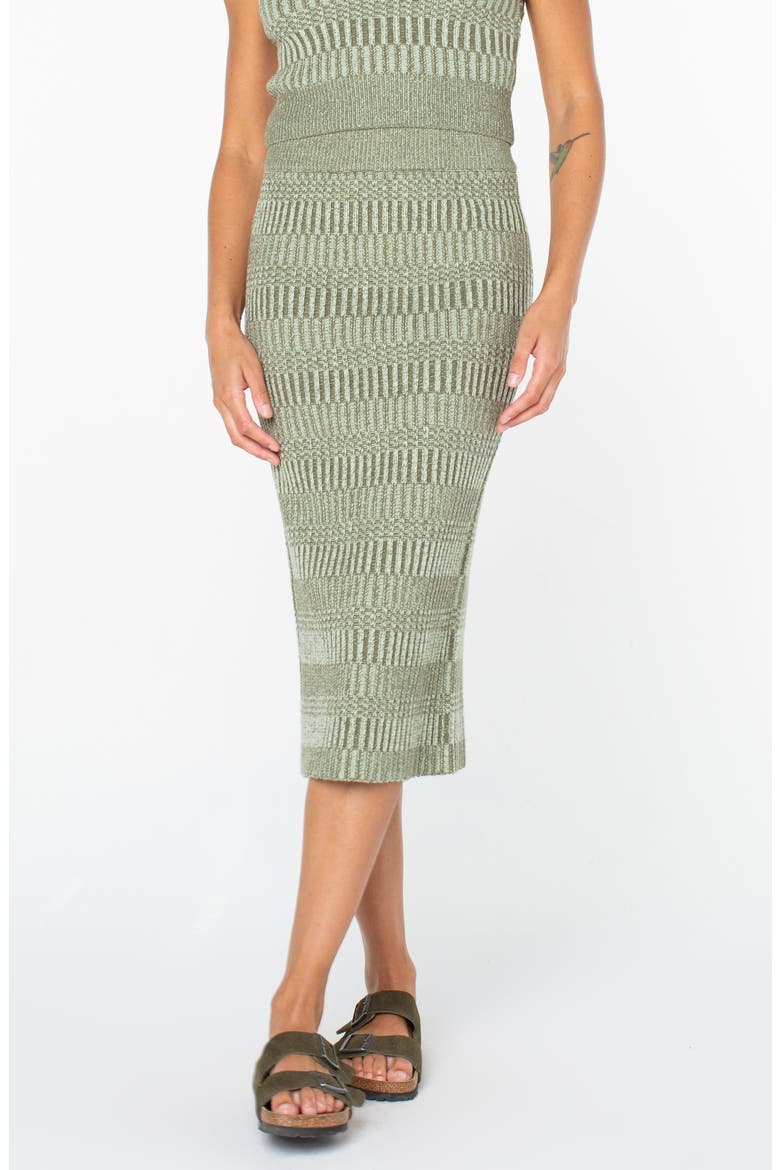 Gemma Midi Pencil Sweater Skirt, Main, color, CAMEO GREEN