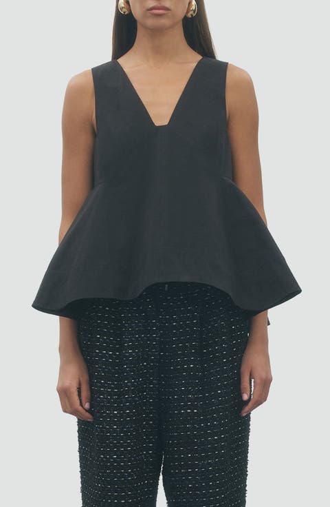 Tory Peplum Cotton Top