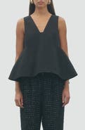 MAUDE CLUB Tory Peplum Cotton Top