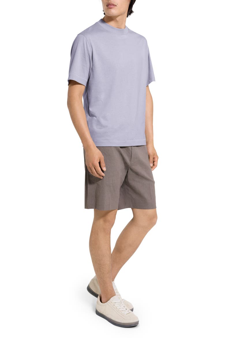 Relaxed Stripe Cotton Blend T-Shirt, Alternate, color, GRAY LILAC