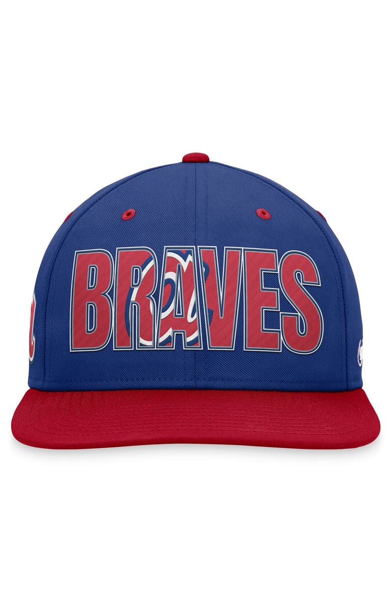 Nike Men's Nike Royal Atlanta Braves Cooperstown Collection Pro Snapback Hat, Alternate, color, 