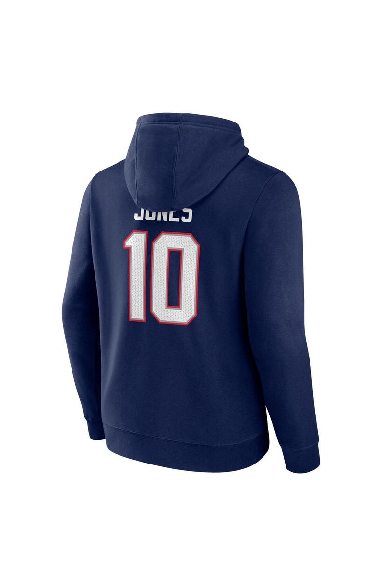 PROFILE Men's Fanatics Branded Mac Jones Navy New England Patriots Big & Tall Fleece Name & Number Pullover Hoodie, Alternate, color, 