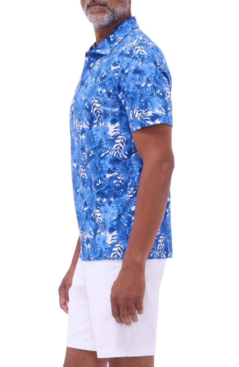 Bugatchi Hendrix Digital Floral Print Pima Cotton Polo, Alternate, color,