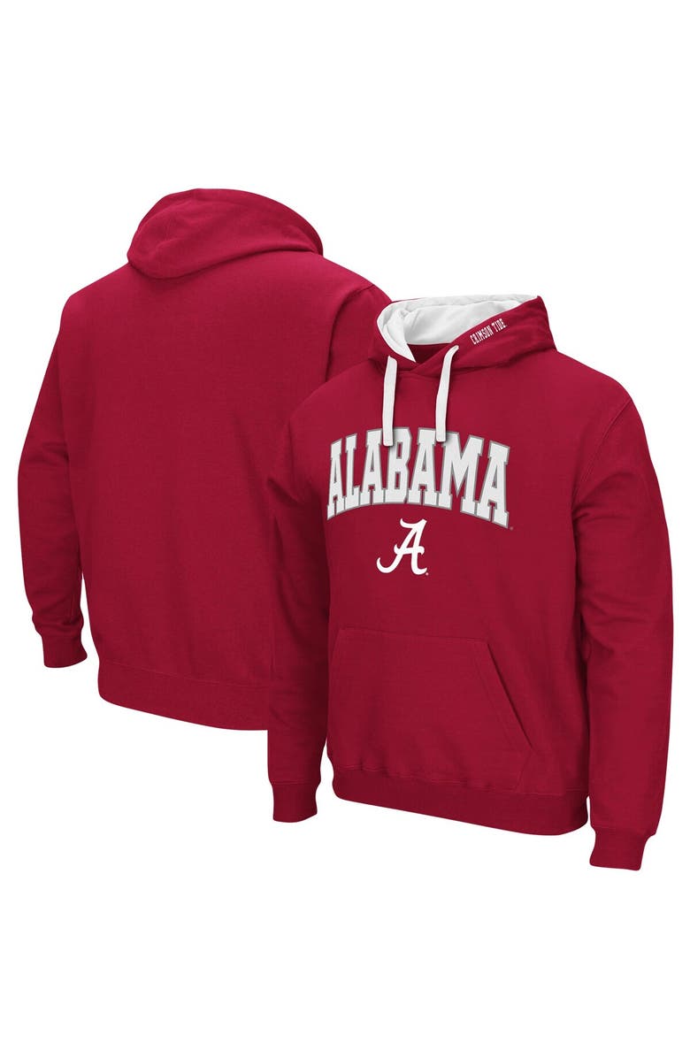 COLOSSEUM Men's Colosseum Crimson Alabama Crimson Tide Big & Tall Arch & Logo 2.0 Pullover Hoodie, Alternate, color, Crimson