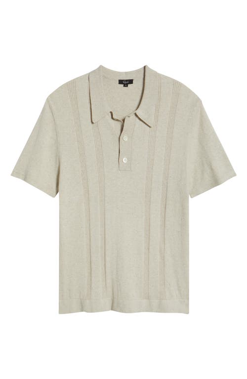 Rails Cillian Knit Short Sleeve Button-up Shirt In Silver Sand