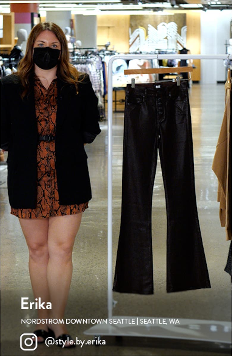 Lou Lou Exposed Button High Waist Flare Jeans, sales video thumbnail