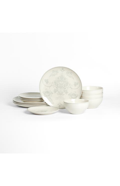 Opal Stoneware 12-Piece Dinnerware Set