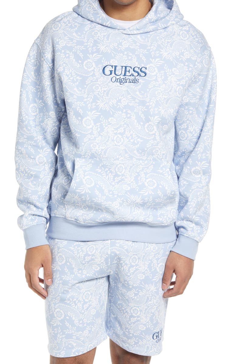 GUESS ORIGINALS Jensen Paisley Print Hoodie, Main, color, 