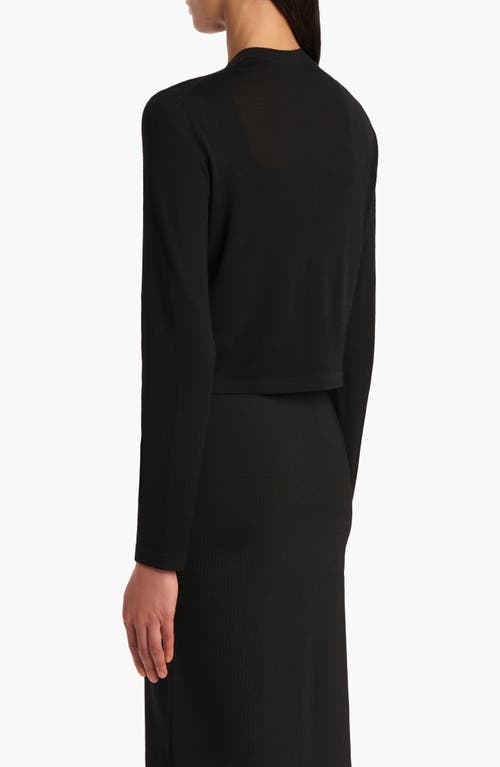 Khaite Brieta Merino Wool Blend Cardigan In Black