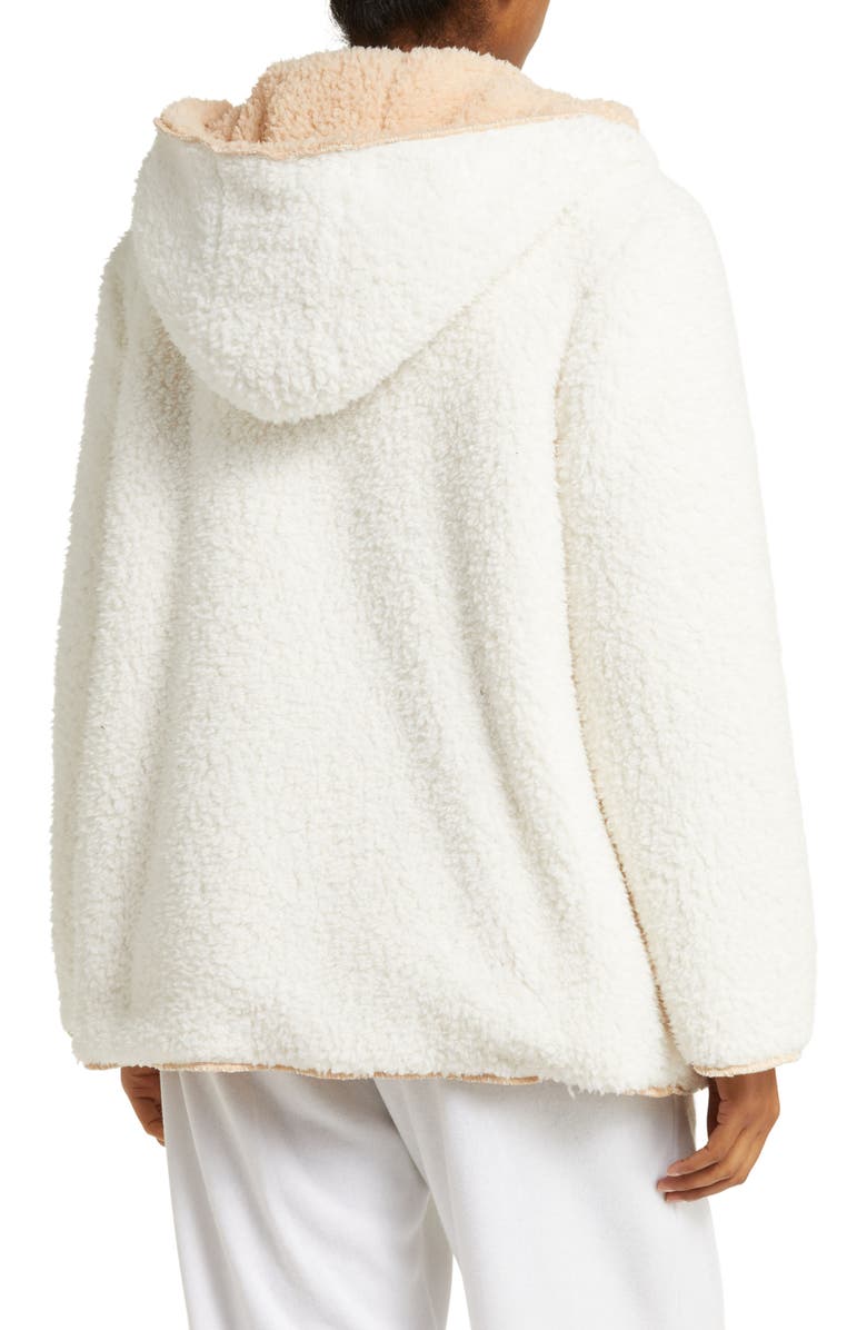 Sanctuary Reversible Hooded Fleece Bed Jacket, Alternate, color, 