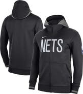 Nike Men's Nike Black Brooklyn Nets Authentic Showtime Performance Full-Zip Hoodie