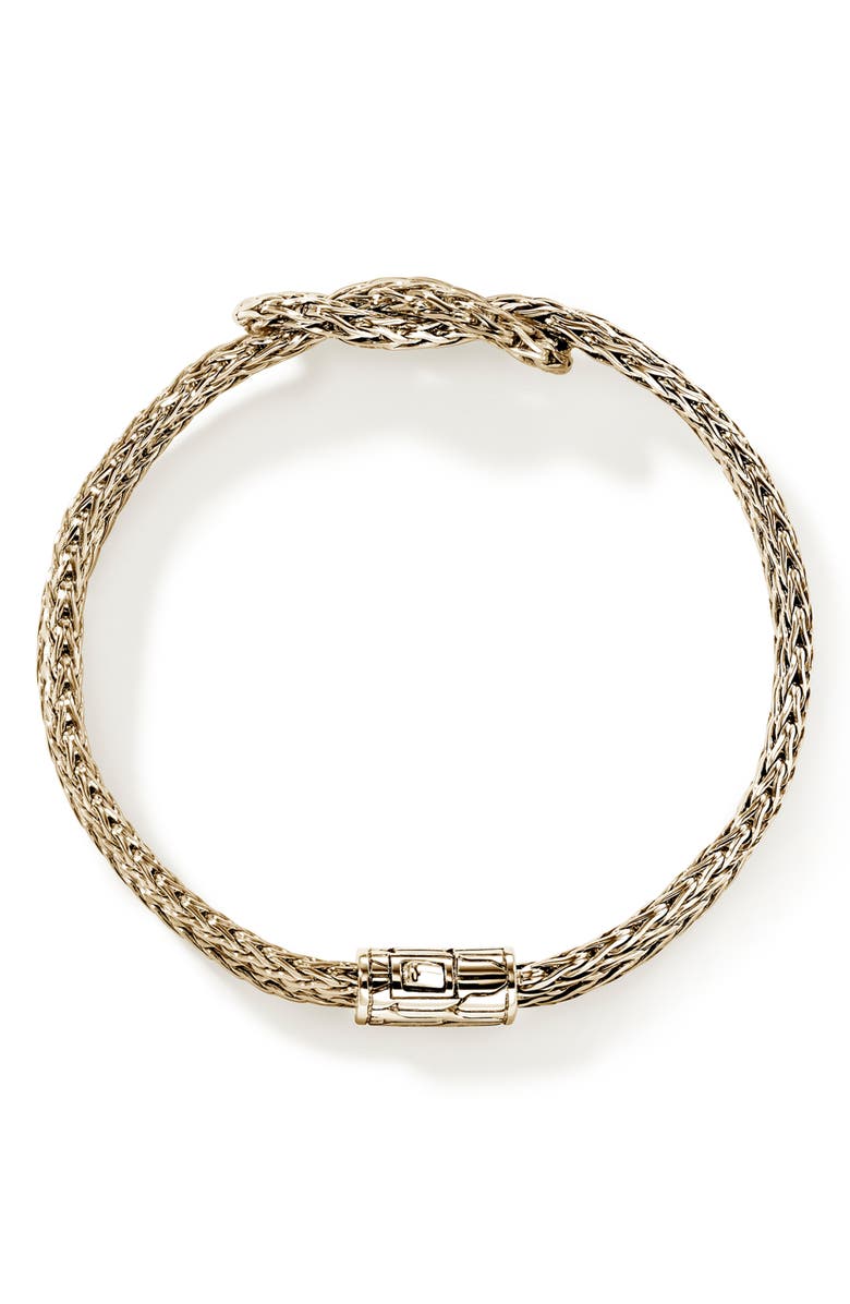 John Hardy LOVE KNOT BRACELET 14K GLD 7MM, Alternate, color, Gold