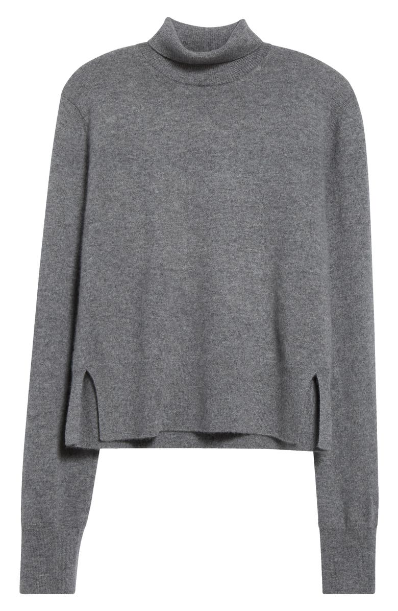 TOTEME Crop Cashmere Turtleneck Sweater, Alternate, color, 