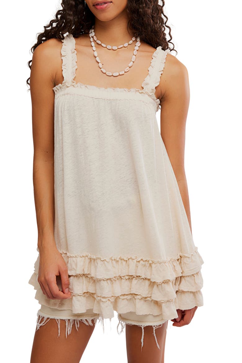 Spring Tide Ruffle Tunic Top, Main, color, TEA