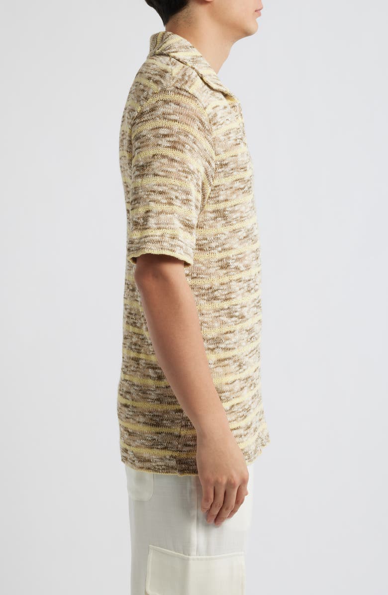KROST Marled Knit Cotton Blend Polo, Alternate, color, Beige Multi