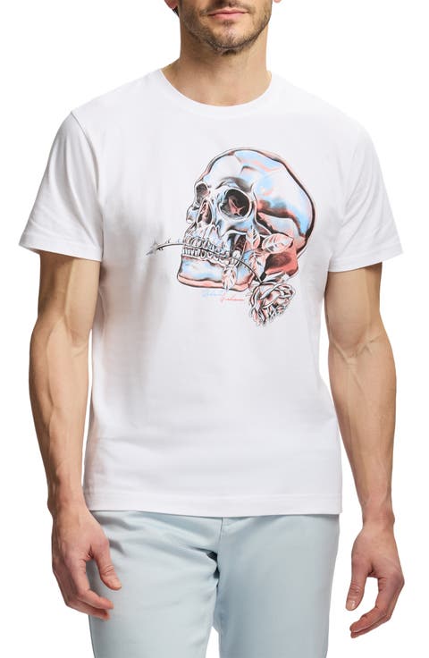 Chrome Skull Knit Graphic T-Shirt