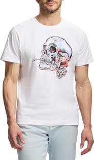 Robert Graham Chrome Skull Knit Graphic T-Shirt