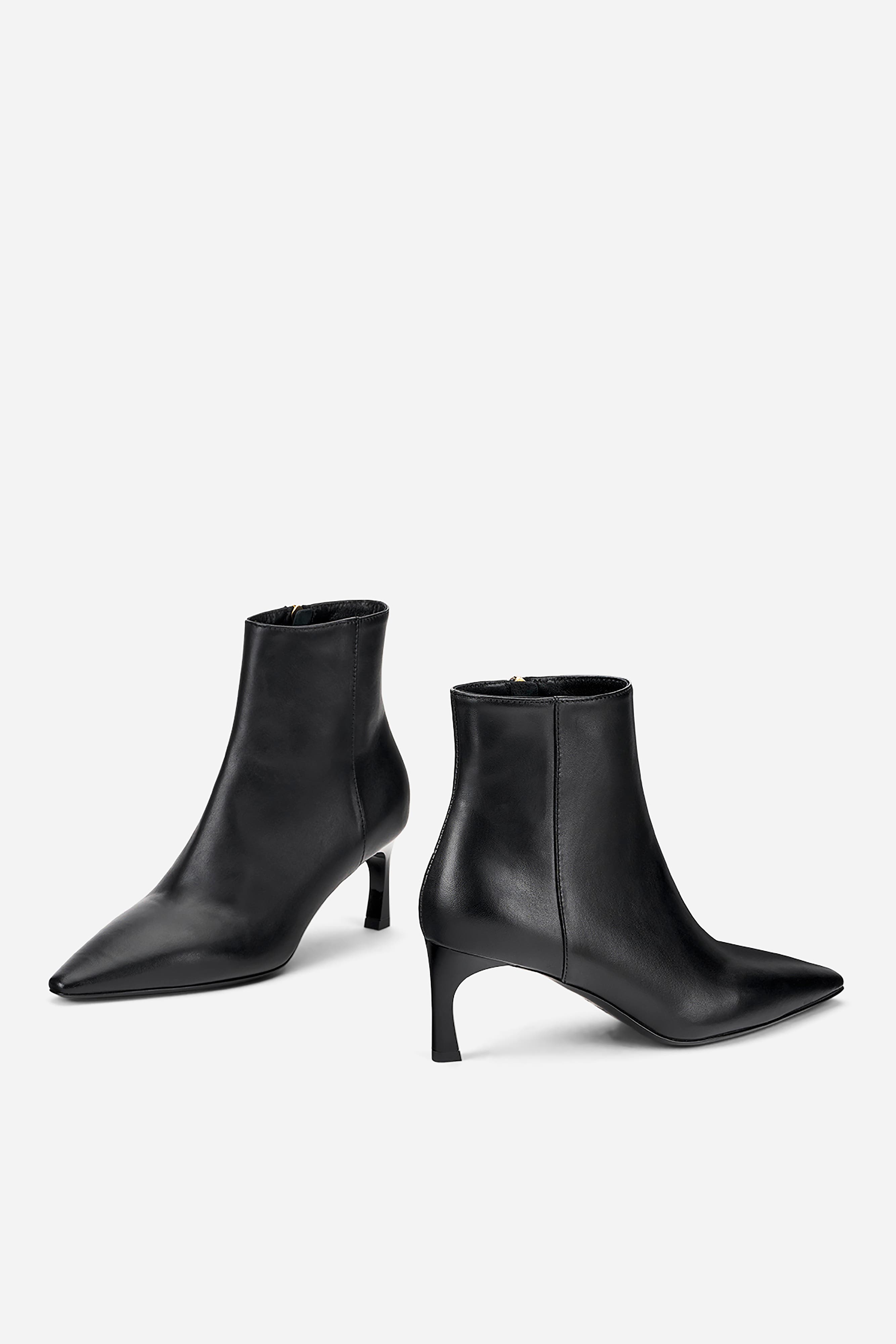 AGL Taylor Heeled Ankle Boot in Nappa Leather, Alternate, color, Black