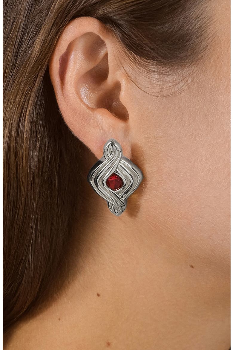 Danish Cubic Zirconia Drop Earrings, Alternate, color, SILVER