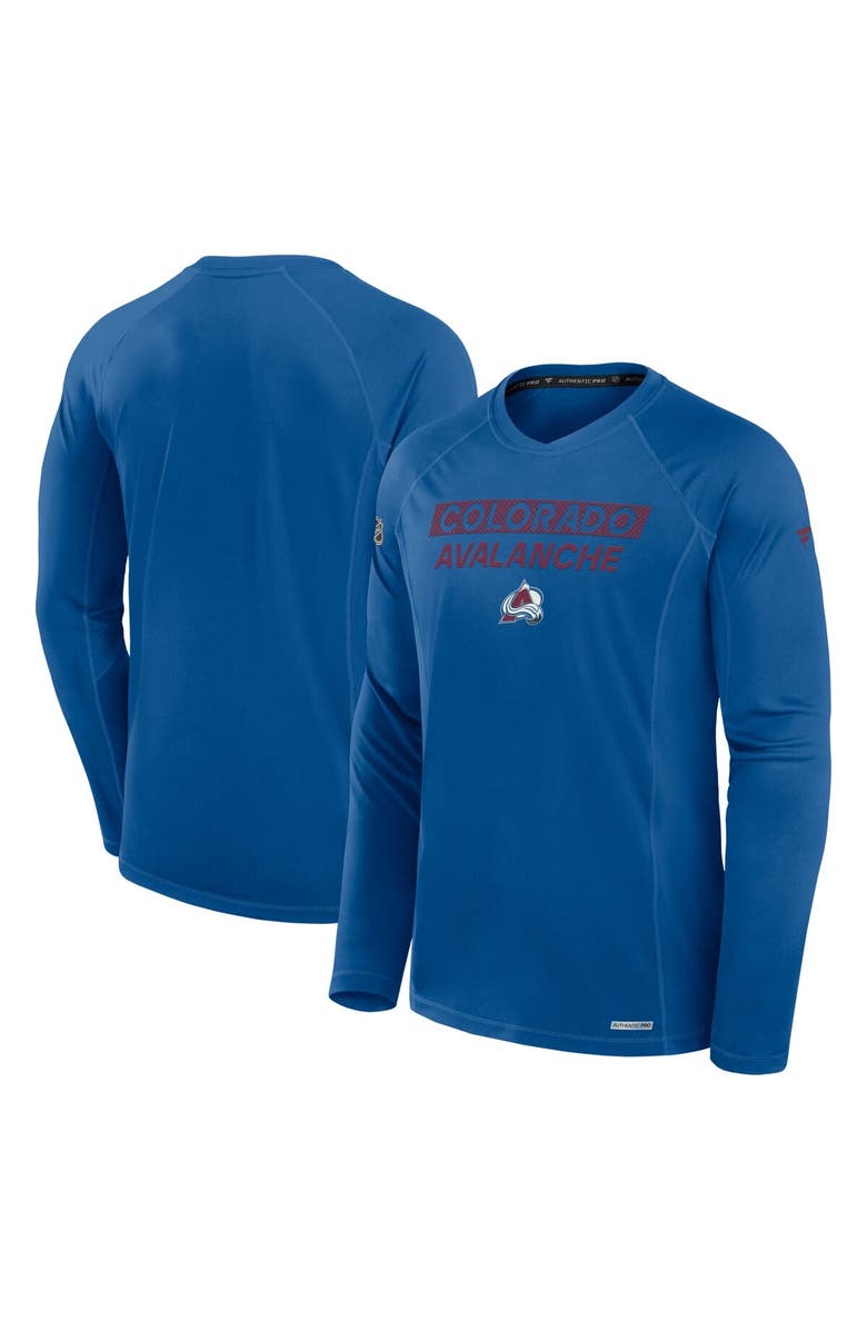 FANATICS Men's Fanatics Blue Colorado Avalanche Authentic Pro Rink Tech Long Sleeve T-Shirt, Main, color, Blue