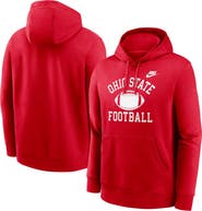 Nike Men's Nike Scarlet Ohio State Buckeyes Legacy Football Icon Club Fleece Pullover Hoodie