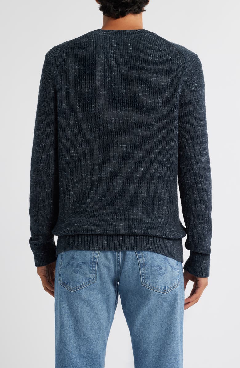 Treasure & Bond Space Dye Crewneck Cotton Blend Sweater, Alternate, color, Navy- Blue Vintage Marl