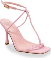 CHASE AND CHLOE Minimalist Strappy Square Toe Sandal