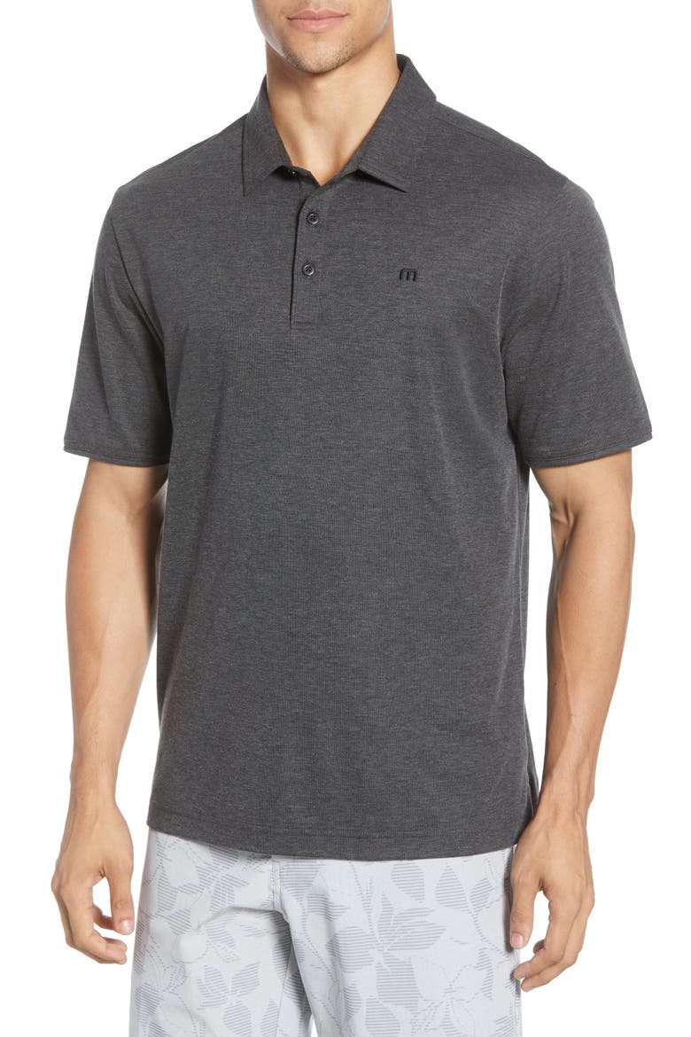 Classy Regular Fit Jersey Polo, Main, color, HEATHER BLACK