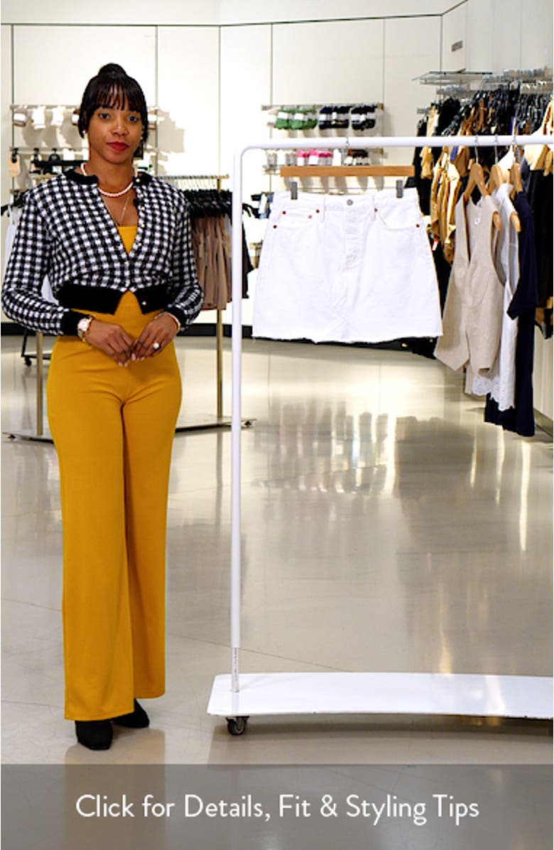 Kat Raw Hem Denim Miniskirt, sales video thumbnail