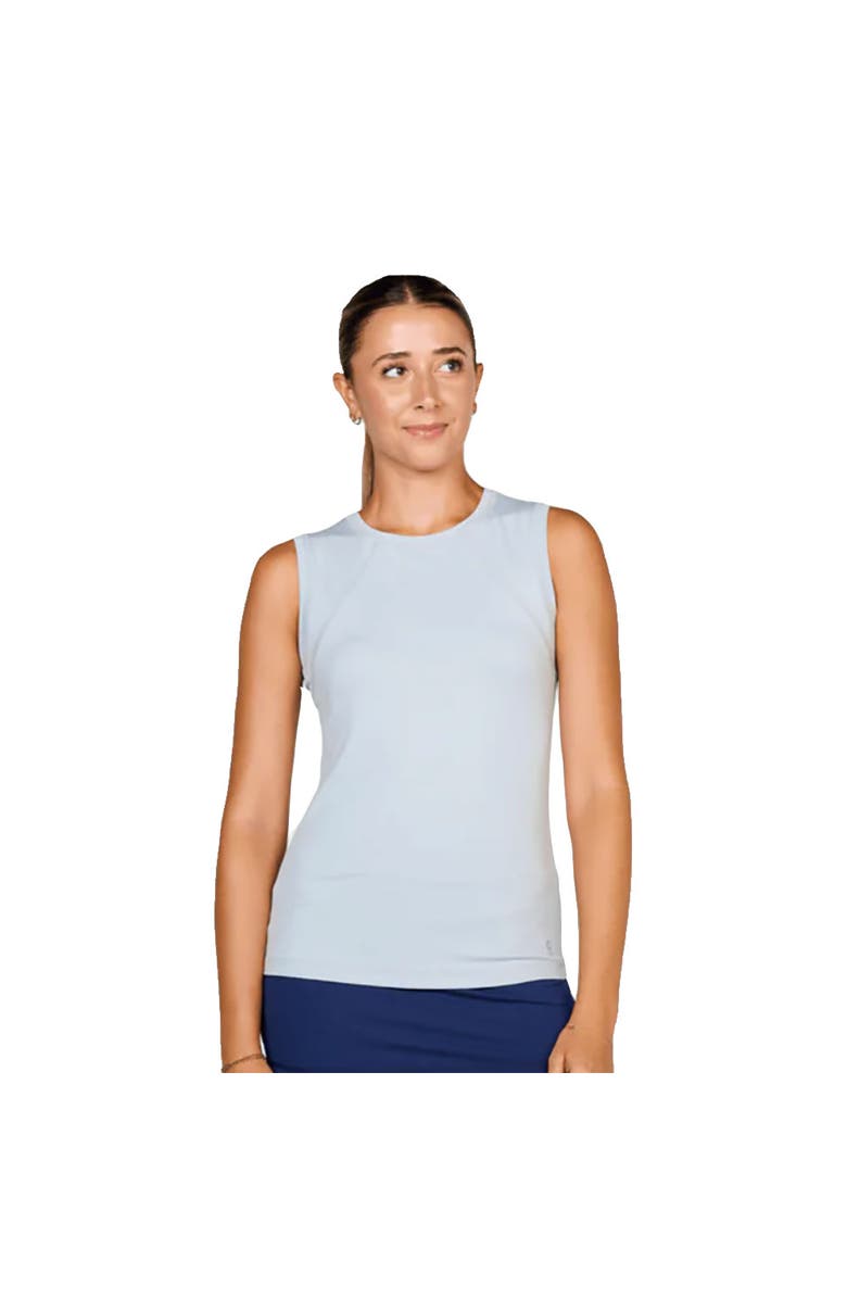 Sofibella UV Colors Womens Sleeveless Tennis Shirt, Main, color, Stone