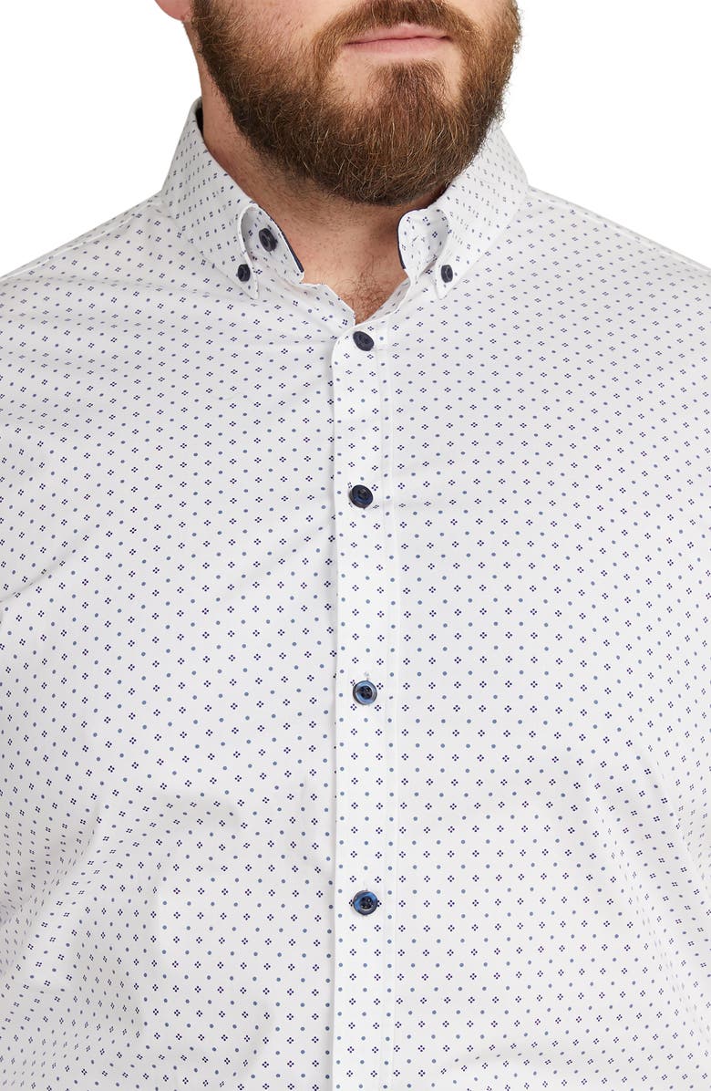 Johnny Bigg Hudson Neat Stretch Cotton Button-Down Shirt, Alternate, color, 