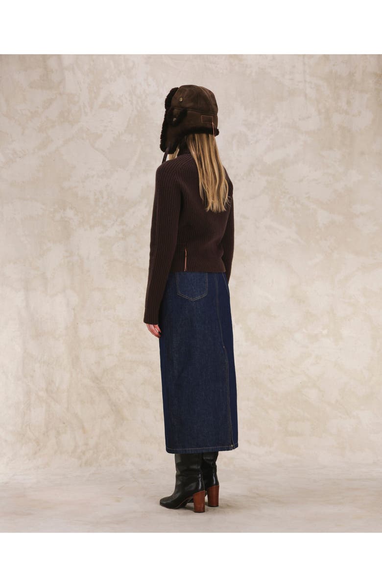 Fortela Cashmere Turtleneck Sweater, Alternate, color, Dark Brown