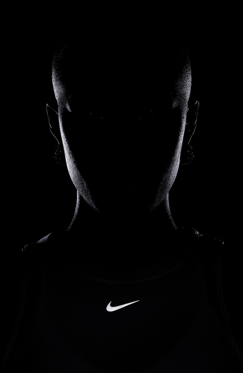 Nike One Classic Dri-FIT Crop Tank, Alternate, color, White/Black