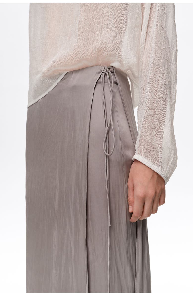 Bimba y Lola Fluid ankle length skort, Alternate, color, Silver