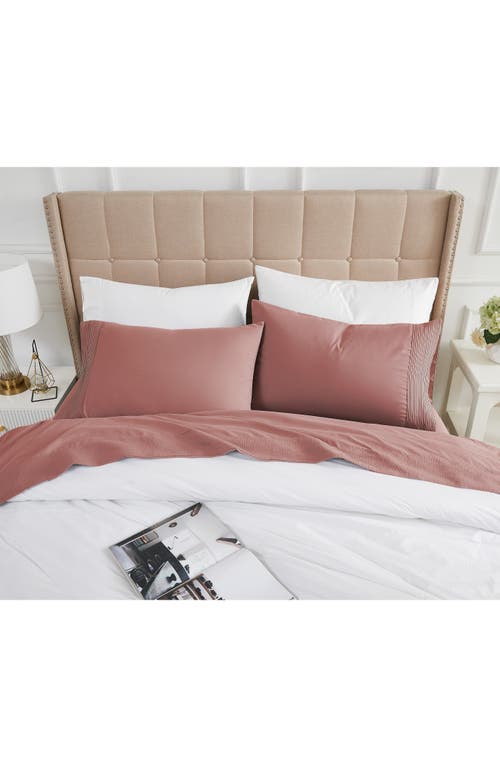 Southshore Fine Linens Premium Collection Pleated Extra Deep Pocket Sheet Set In Marsala