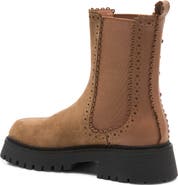 Free People Tried and True Leather Brogue Bootie