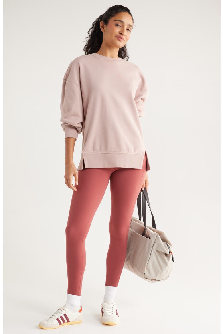 Ultracozy Fleece Relaxed Sweatshirt, Alternate, color, PINK FAWN