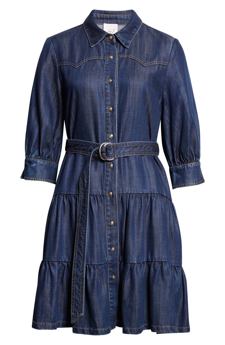 Cinq à Sept Ophelia Denim Shirtdress, Alternate, color, Mer