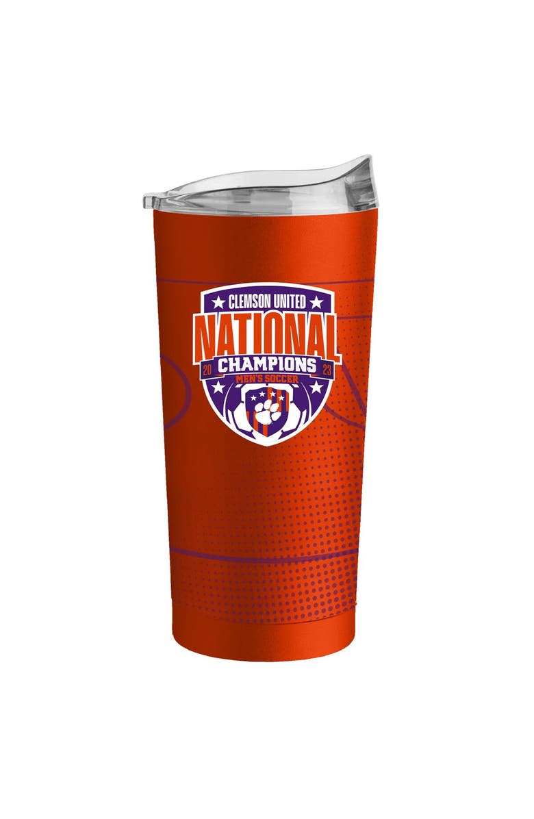 LOGO BRANDS Clemson Tigers 2023 NCAA Men's Soccer National Champions 30oz. Powder Coat Tumbler, Alternate, color, 