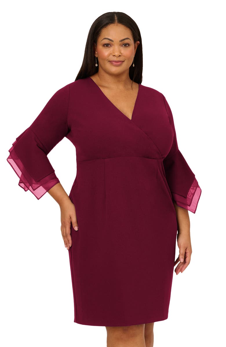 Adrianna Papell Crepe Dress, Alternate, color, 
