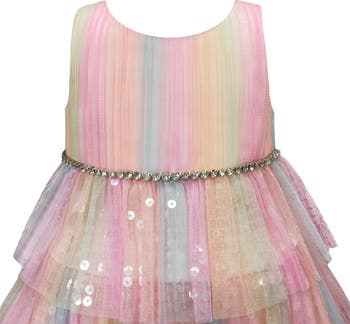 Sequin Tiered Dress