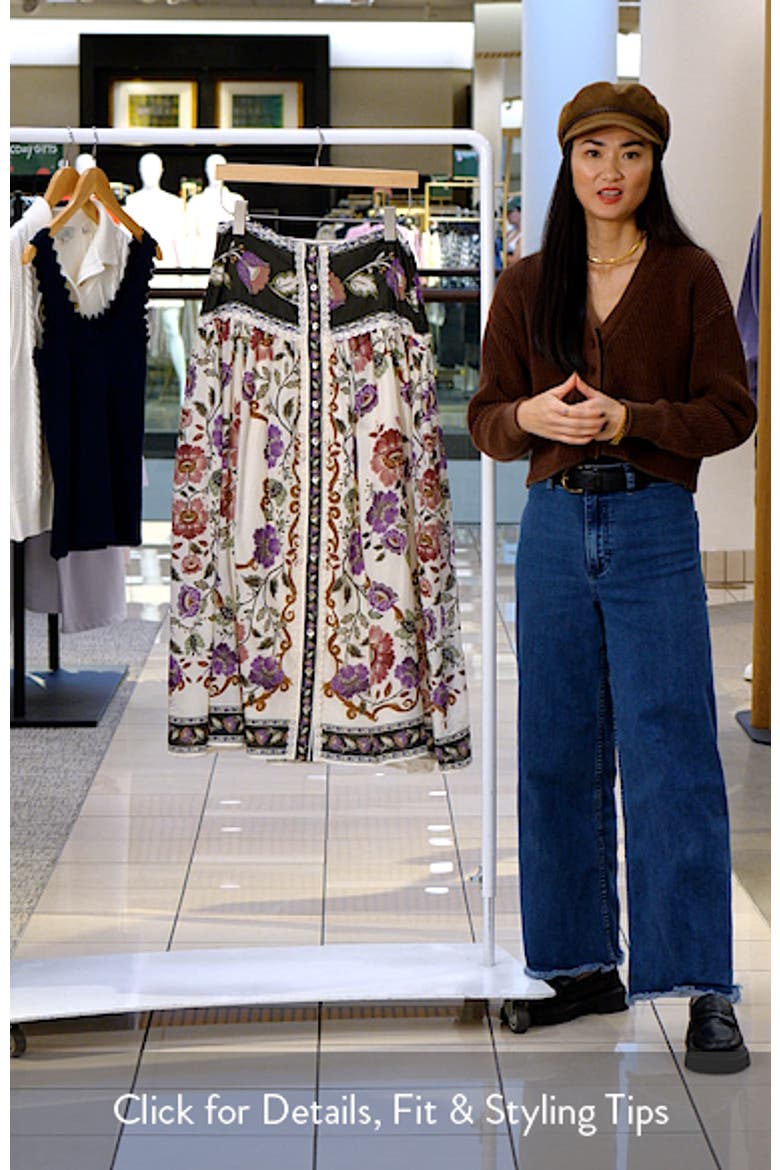Rococo Floral Midi Skirt video