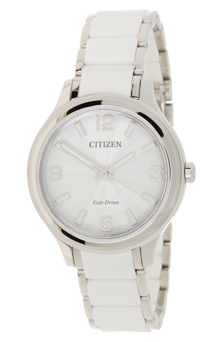 Citizen Drive Silver Dial Bracelet Watch, 36mm, Main, color, Silver Tone