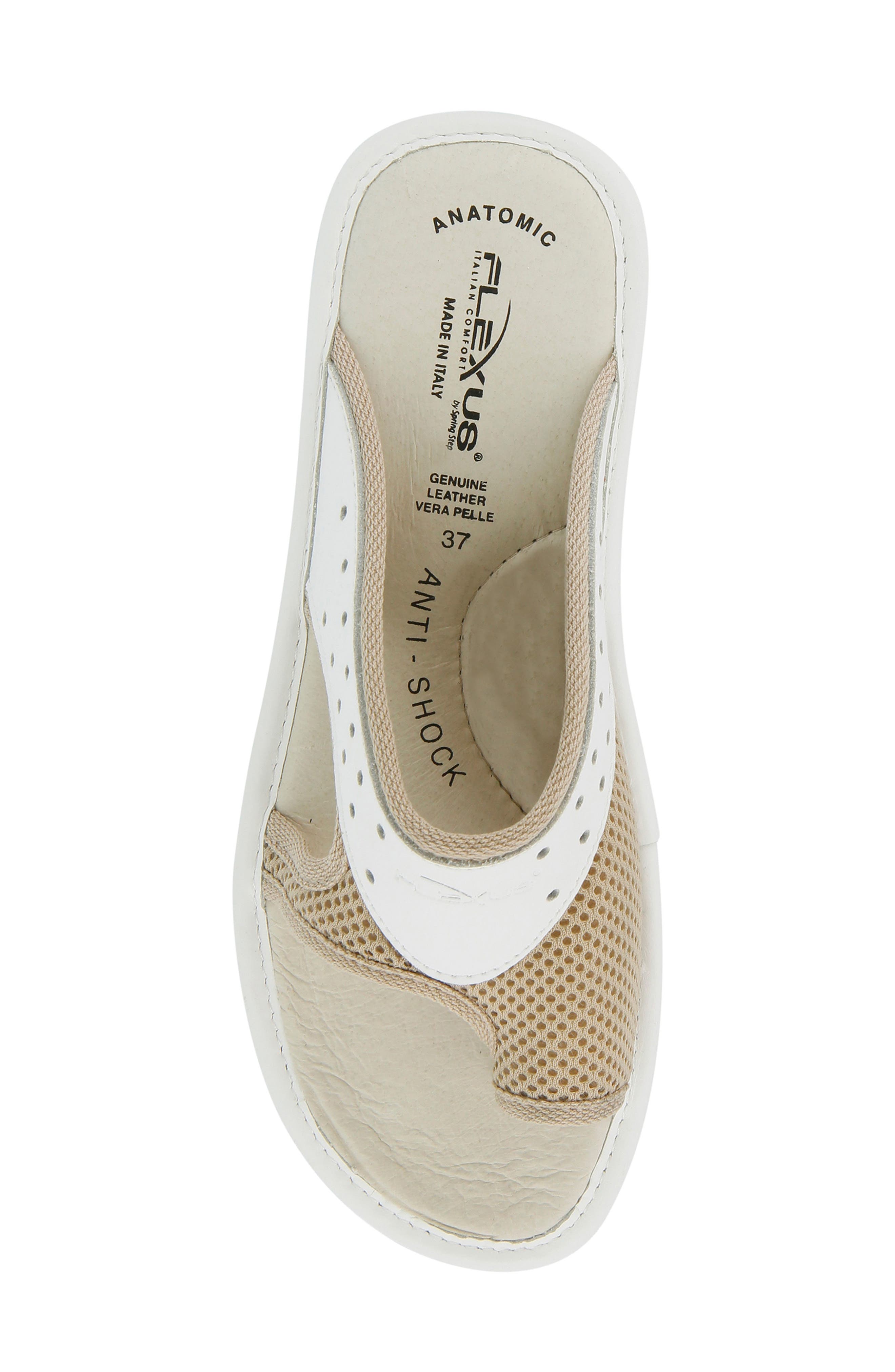 Pascalle Slide Sandal, Alternate, color, WHITE FABRIC