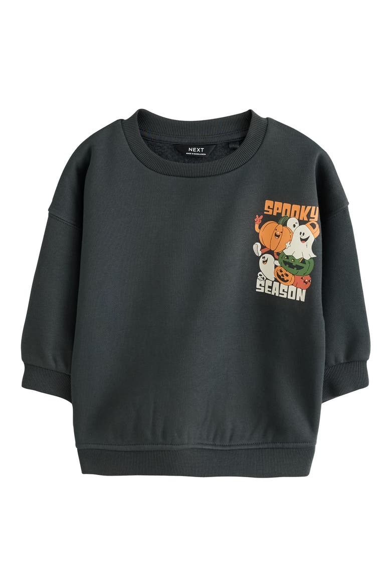 Kids' Halloween Spooky Season Crewneck Sweatshirt, Main, color, GREY