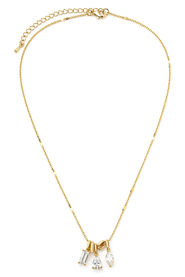 Micro Charm Pendant Necklace, Main, color, GOLD