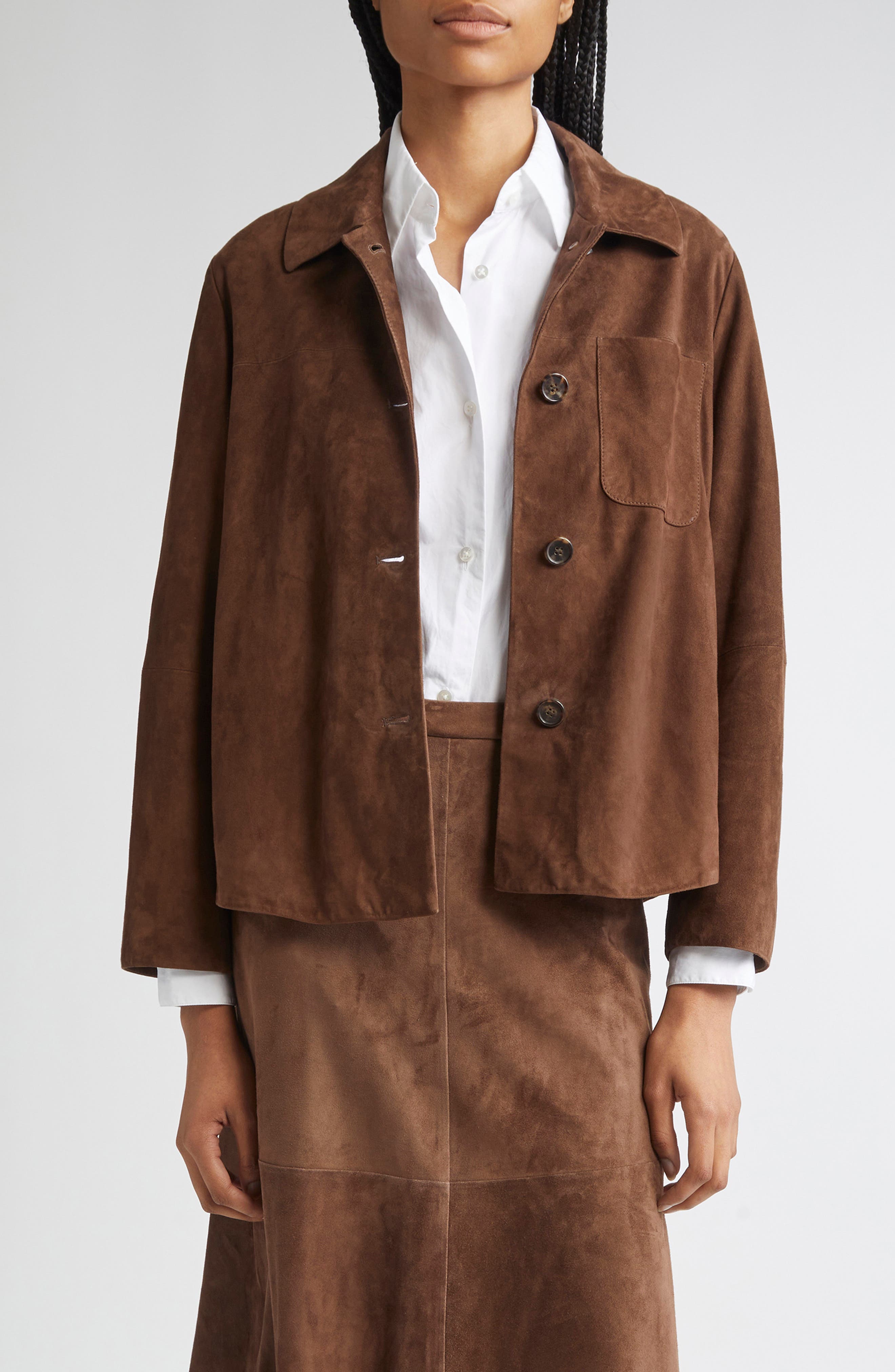 Cloe Suede Shirt Jacket