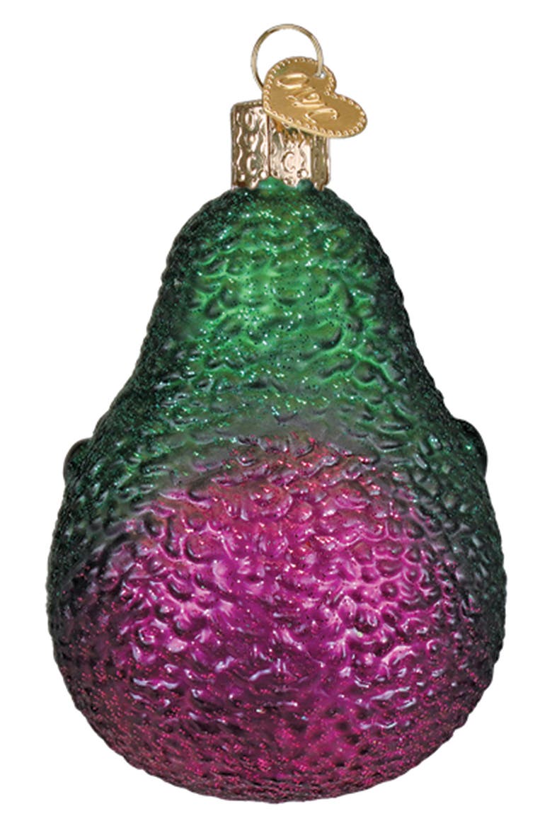 Happy Avocado Christmas Ornament, Alternate, color, GREEN